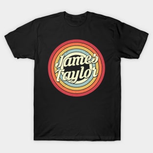 James Proud Name Retro Rainbow Tribute T-Shirt